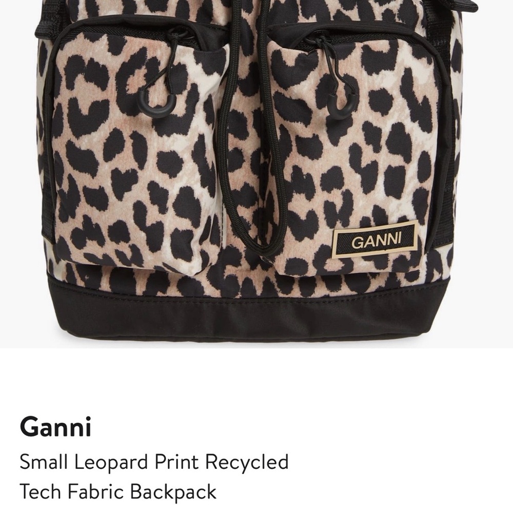 Ganni Small Leopard Print Backpack - Picture 13 of 14